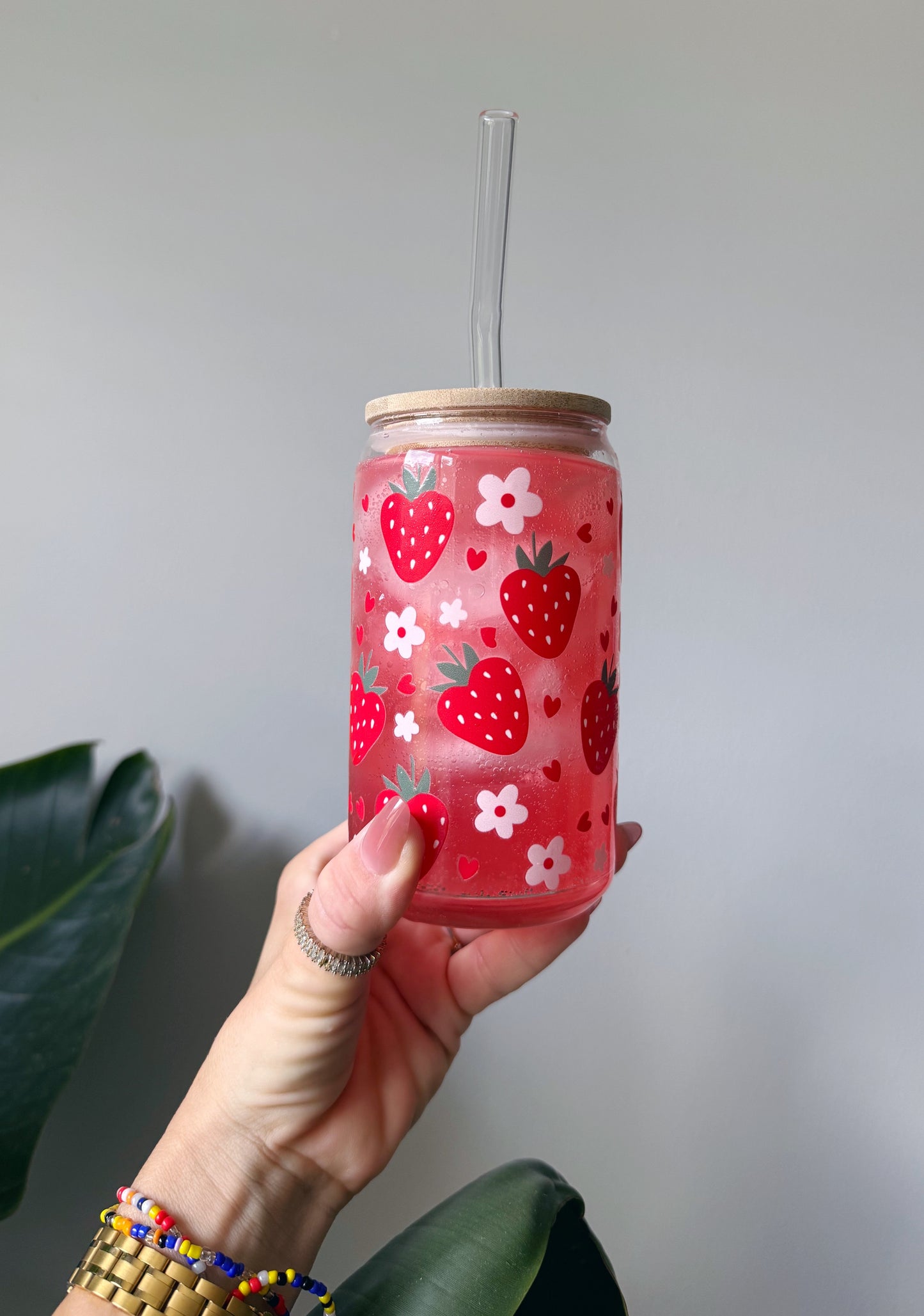 Strawberry Summer 16oz Libbey Cup