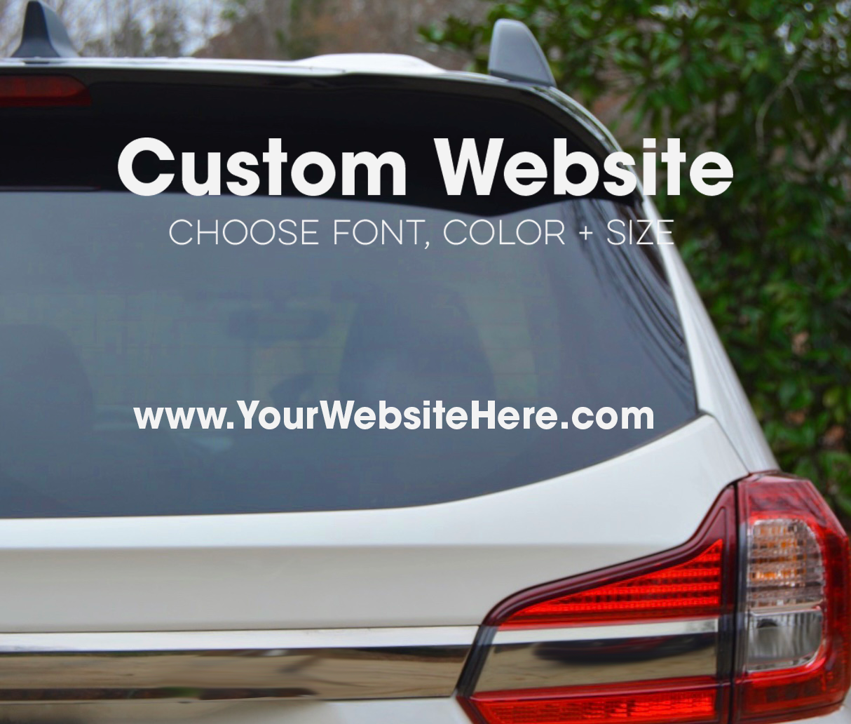 Custom Vinyl Website Decal for Window