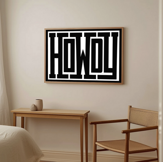 HOWDY Typography Print