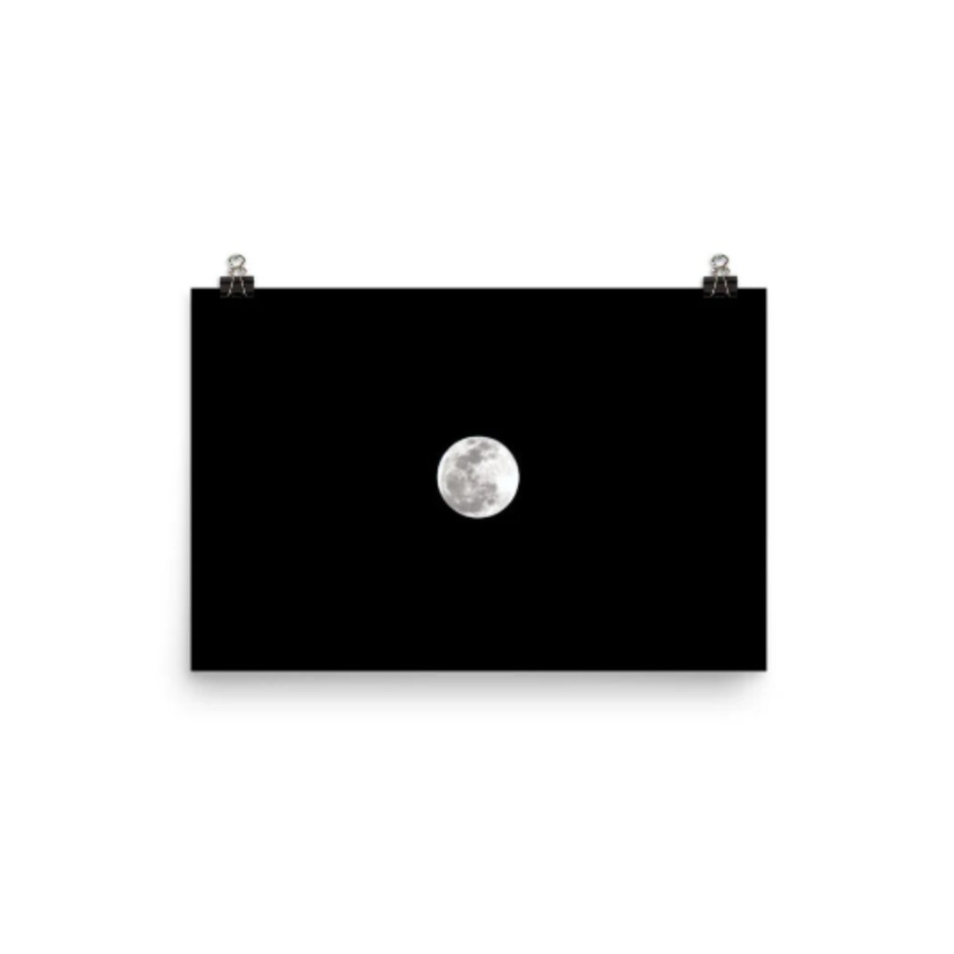 Minimalist Full Moon Poster