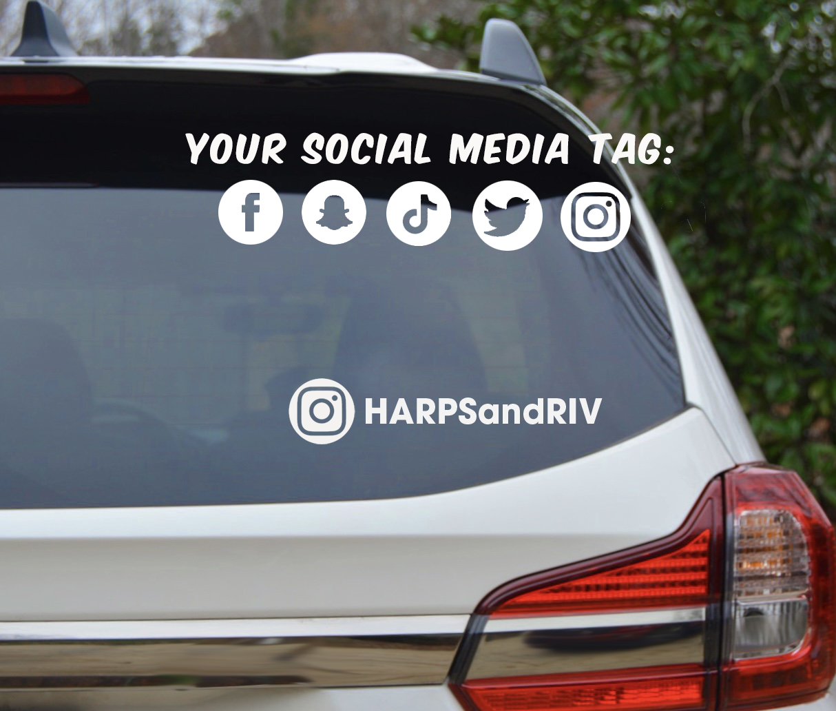 Custom Social Media Window Decal