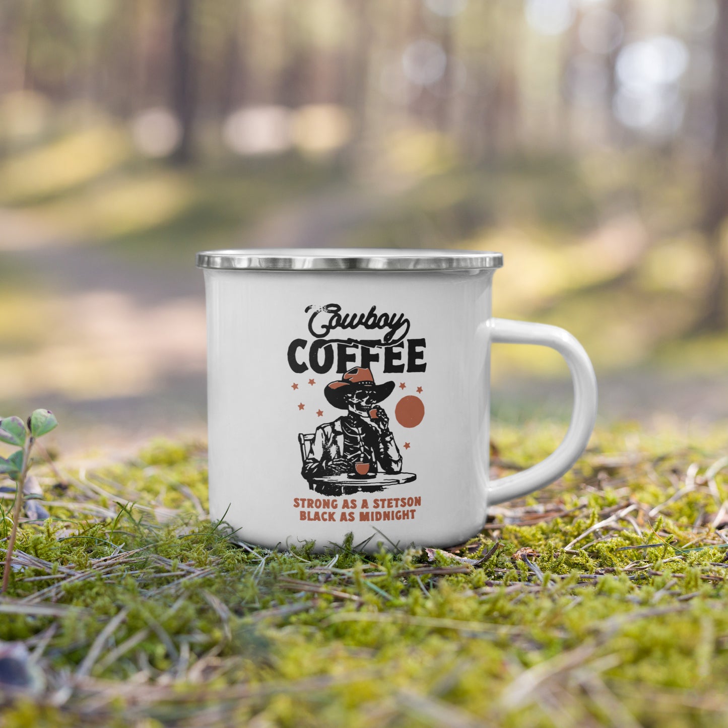 Cowboy Coffee 12oz Enamel Mug