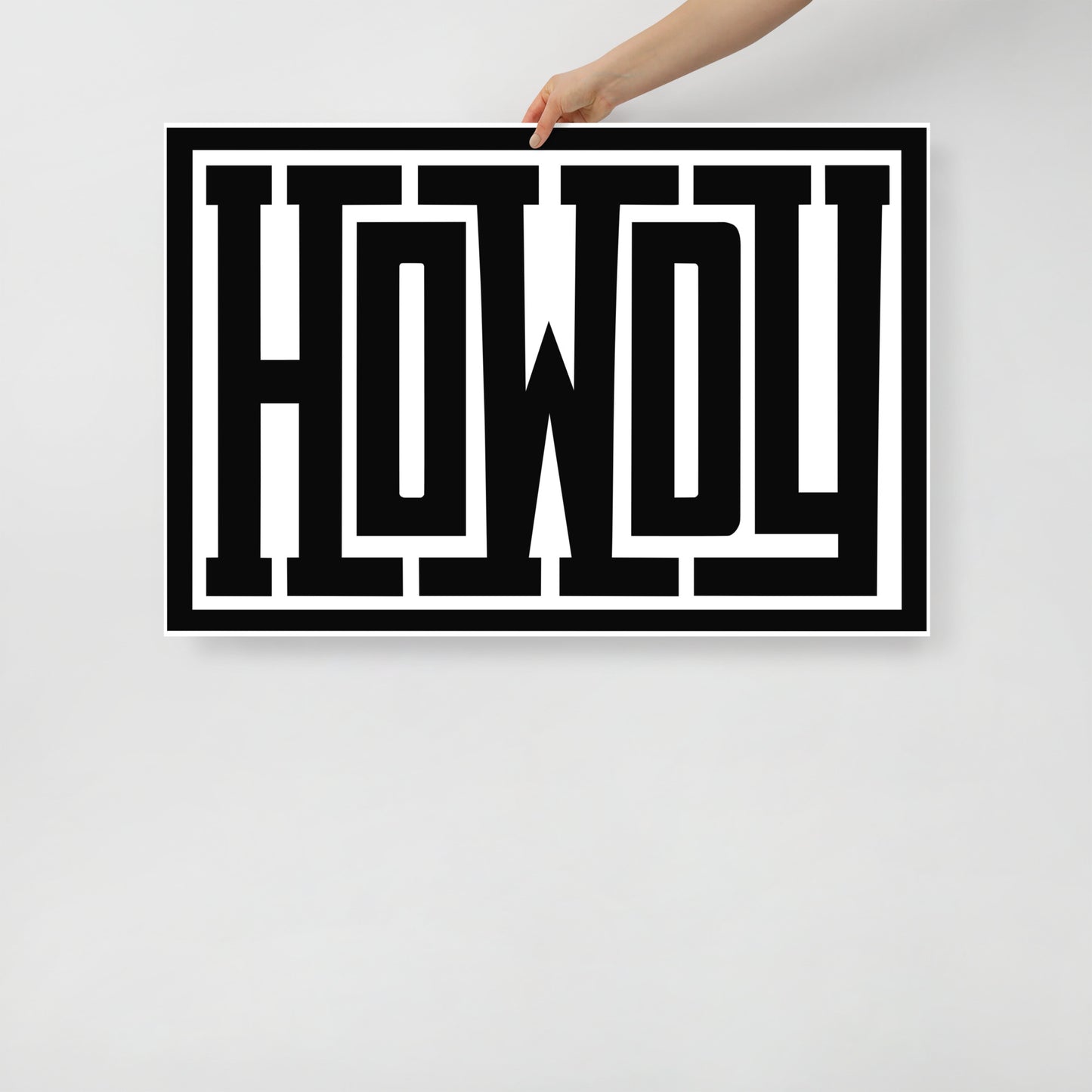 HOWDY Typography Print