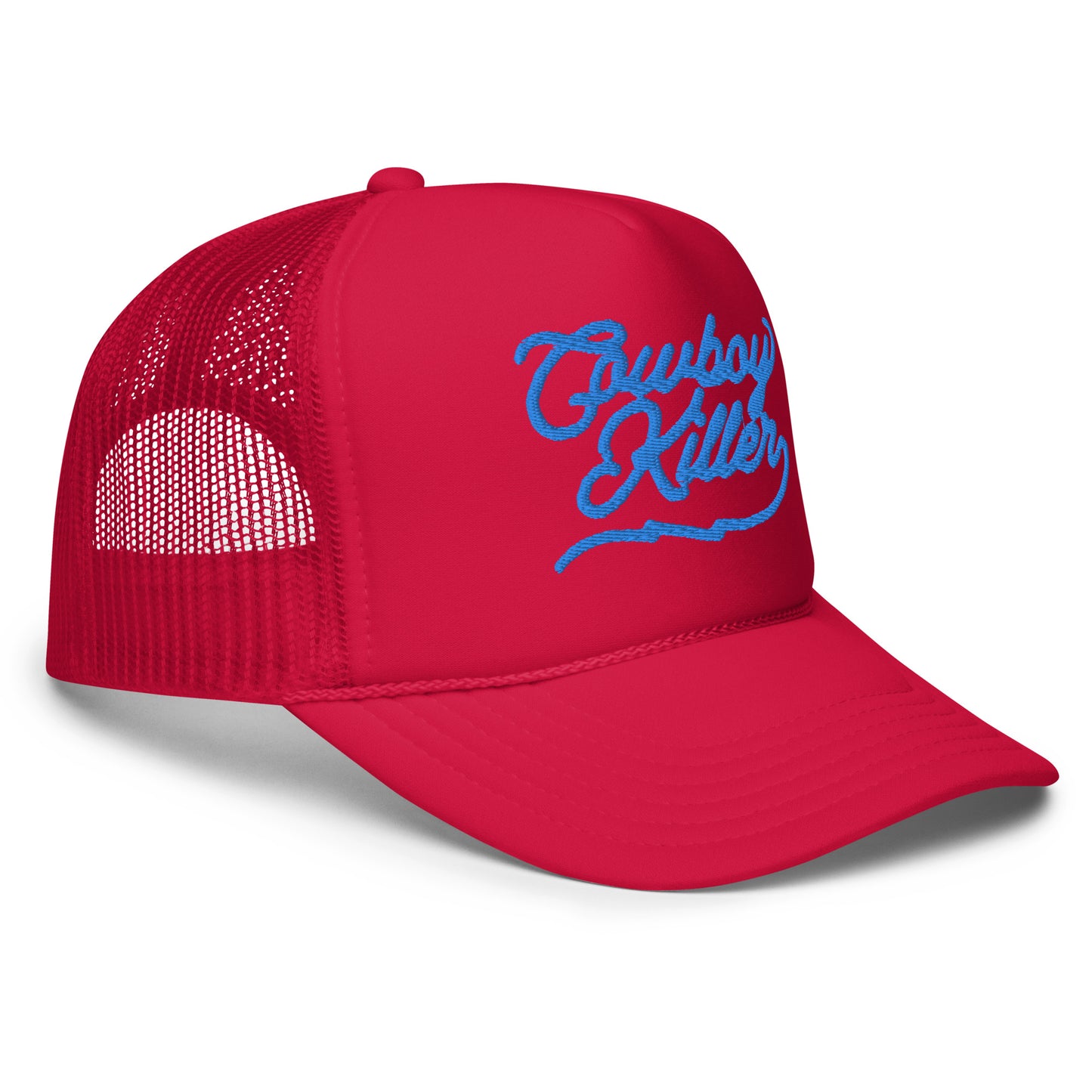 "Cowboy Killer" Embroidered Red Foam Trucker Hat