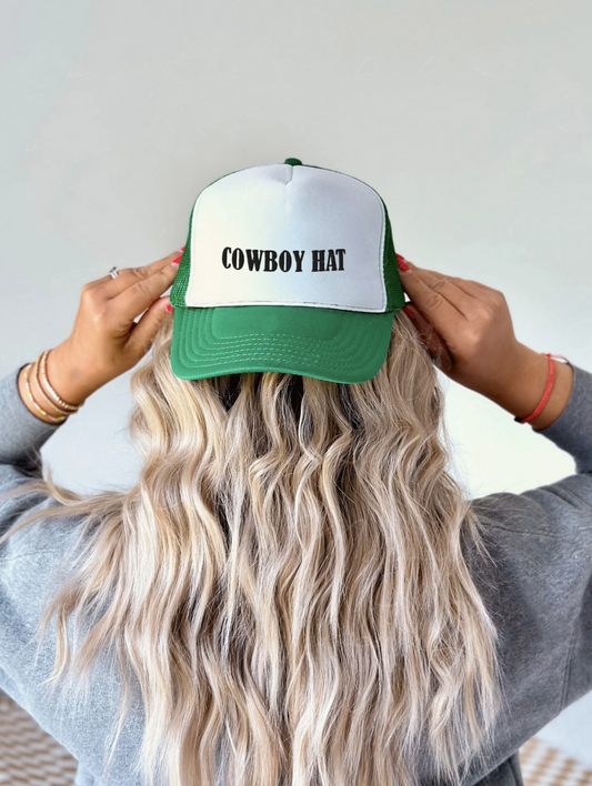 "COWBOY HAT" Embroidered Trucker Cap