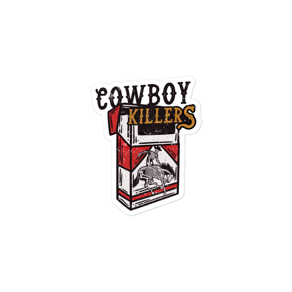 Cowboy Killer Smokes Kiss-Cut Sticker