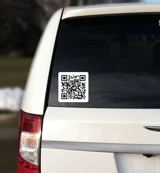 QR Code Vinyl Decal