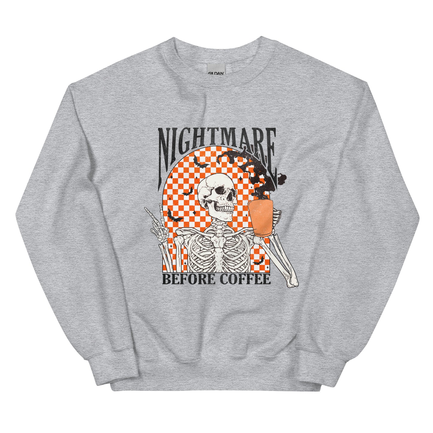 Nightmare Before Coffee Halloween Crewneck, Unisex