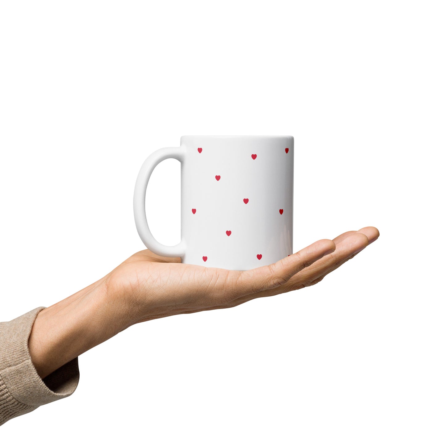 Minimalist Tiny Hearts Mug