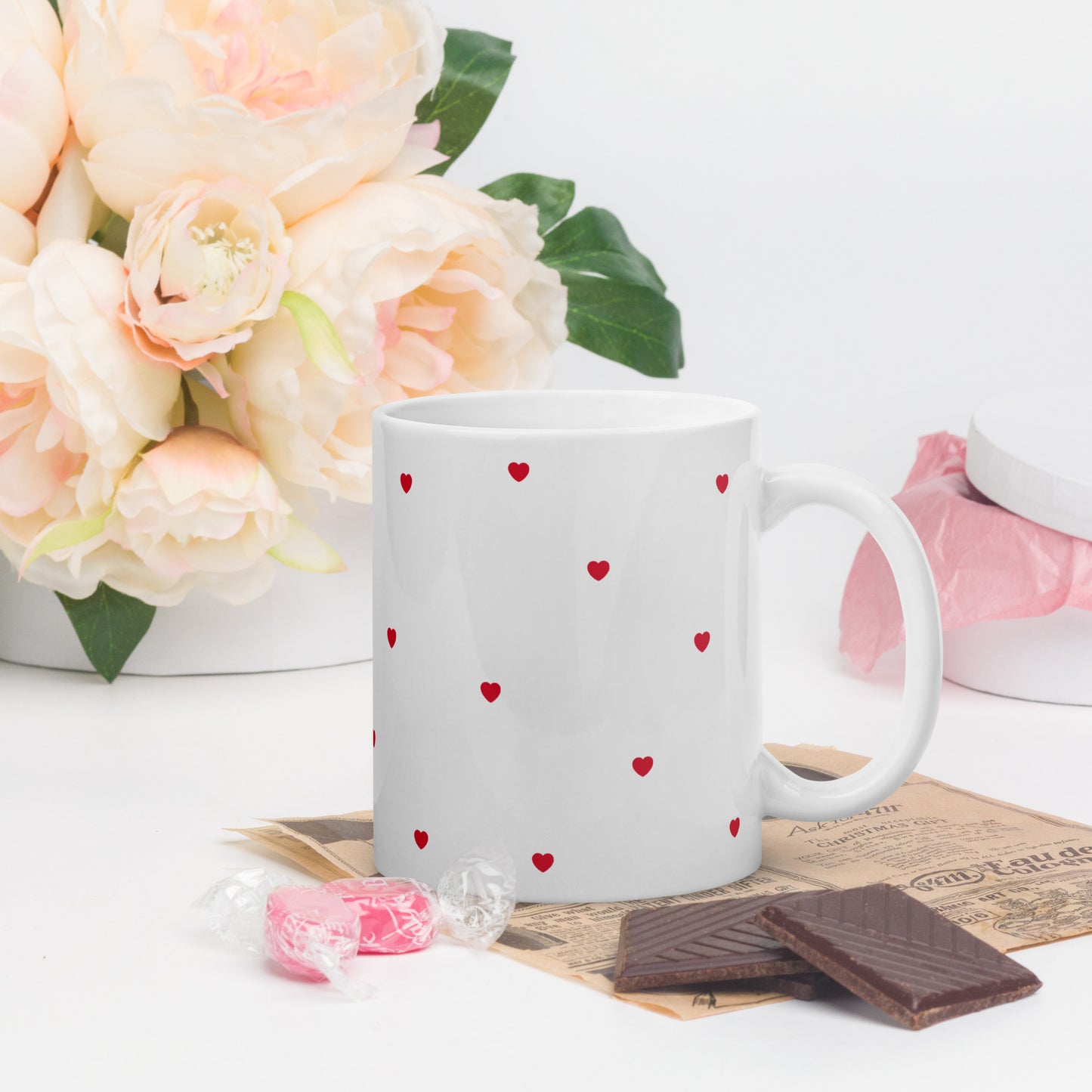 Minimalist Tiny Hearts Mug